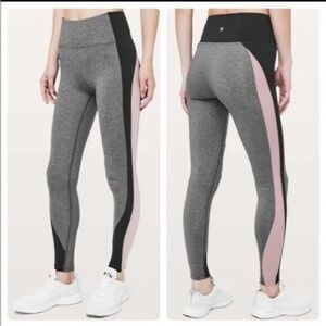 Lululemon Get Going Train Tight *28" Heathered Black/Smoky Blush | SIZE: 10